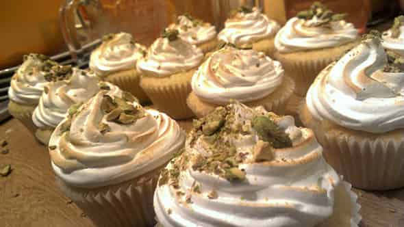 Close-up of cupcakes.